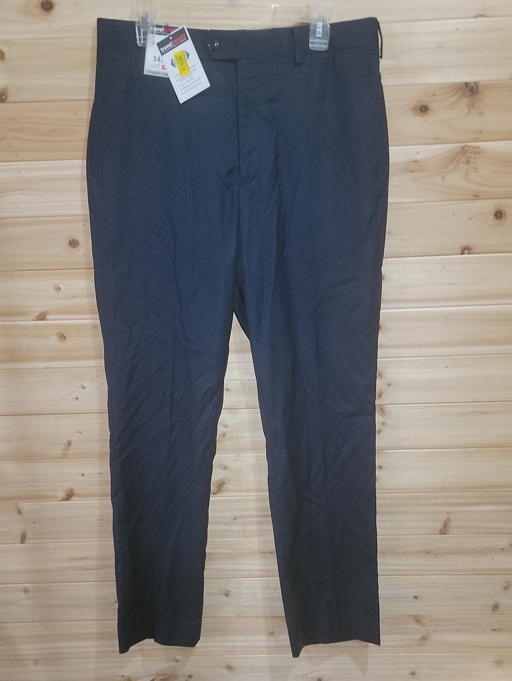 Roundtree & Yorke Travel Smart  Men's Navy Dress Pants 34x32